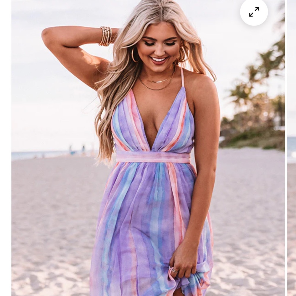 Colorful purple Maxi Dress